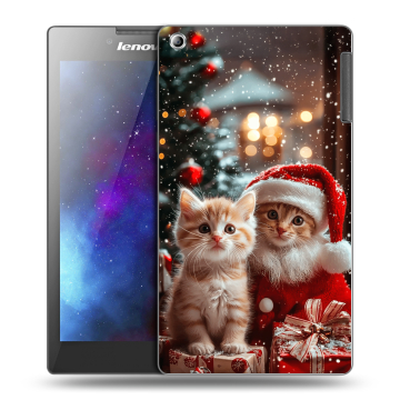 Силиконовый чехол на Lenovo Tab 2 A7-30 с принтом Новый год