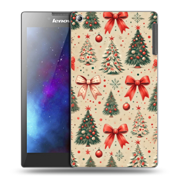 Силиконовый чехол на Lenovo Tab 2 A7-30 с принтом Новый год