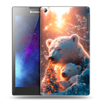 Силиконовый чехол на Lenovo Tab 2 A7-30 с принтом Новый год