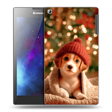 Силиконовый чехол на Lenovo Tab 2 A7-30 с принтом Новый год