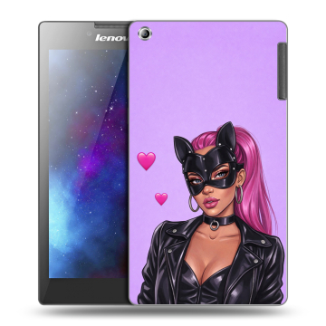 Силиконовый чехол на Lenovo Tab 2 A7-30 с принтом женский