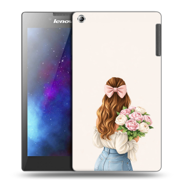 Силиконовый чехол на Lenovo Tab 2 A7-30 с принтом женский