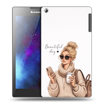 Силиконовый чехол на Lenovo Tab 2 A7-30 с принтом женский