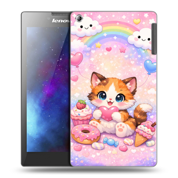 Силиконовый чехол на Lenovo Tab 2 A7-30 с принтом для девочек