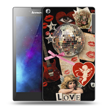 Силиконовый чехол на Lenovo Tab 2 A7-30 с принтом для девочек