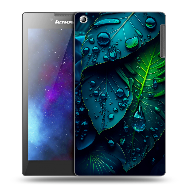Силиконовый чехол на Lenovo Tab 2 A7-30 с принтом Листья Силиконовый чехол на Lenovo Tab 2 A7-30 с принтом Листья