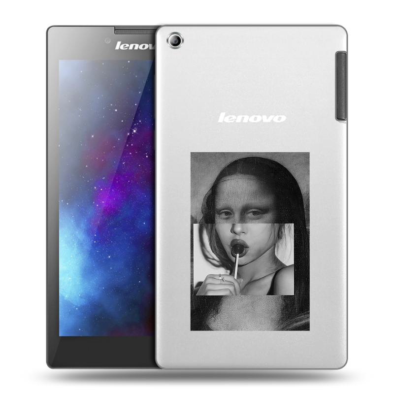 Силиконовый чехол на Lenovo Tab 2 A7-30 с принтом Мона Лиза Силиконовый чехол на Lenovo Tab 2 A7-30 с принтом Мона Лиза