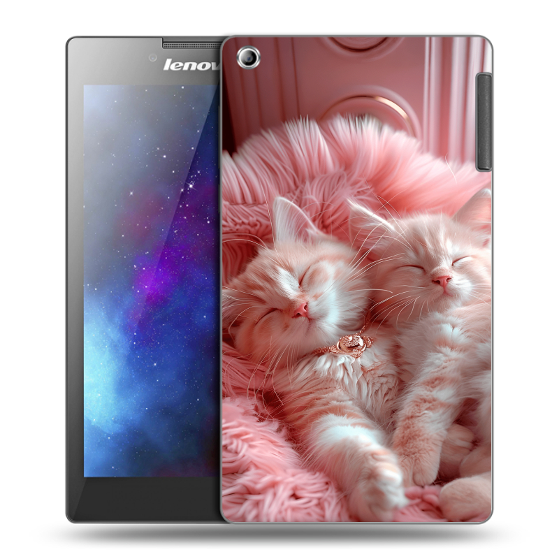 Силиконовый чехол на Lenovo Tab 2 A7-30 с принтом котята котики Силиконовый чехол на Lenovo Tab 2 A7-30 с принтом котята котики
