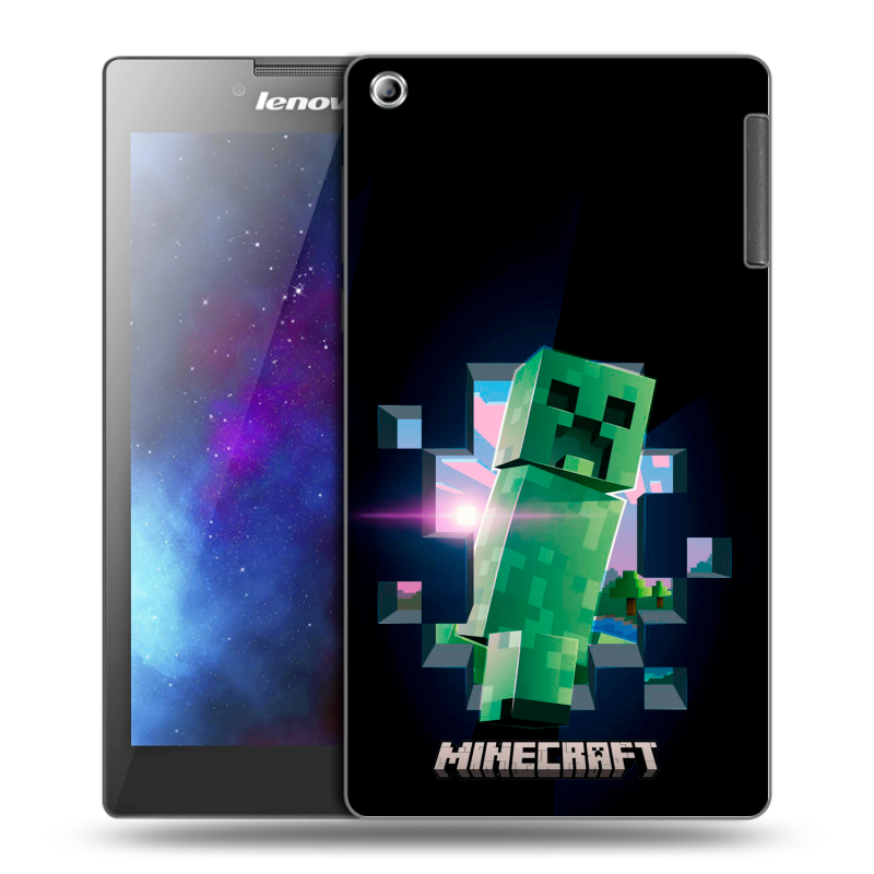 Силиконовый чехол на Lenovo Tab 2 A7-30 с принтом Майнкрафт Minecraft Силиконовый чехол на Lenovo Tab 2 A7-30 с принтом Майнкрафт Minecraft