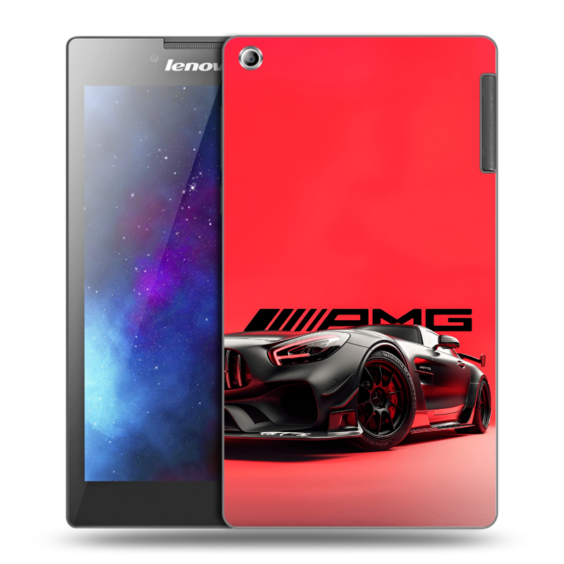 Силиконовый чехол на Lenovo Tab 2 A7-30 с принтом Мерседес Mercedes AMG Силиконовый чехол на Lenovo Tab 2 A7-30 с принтом Мерседес Mercedes AMG