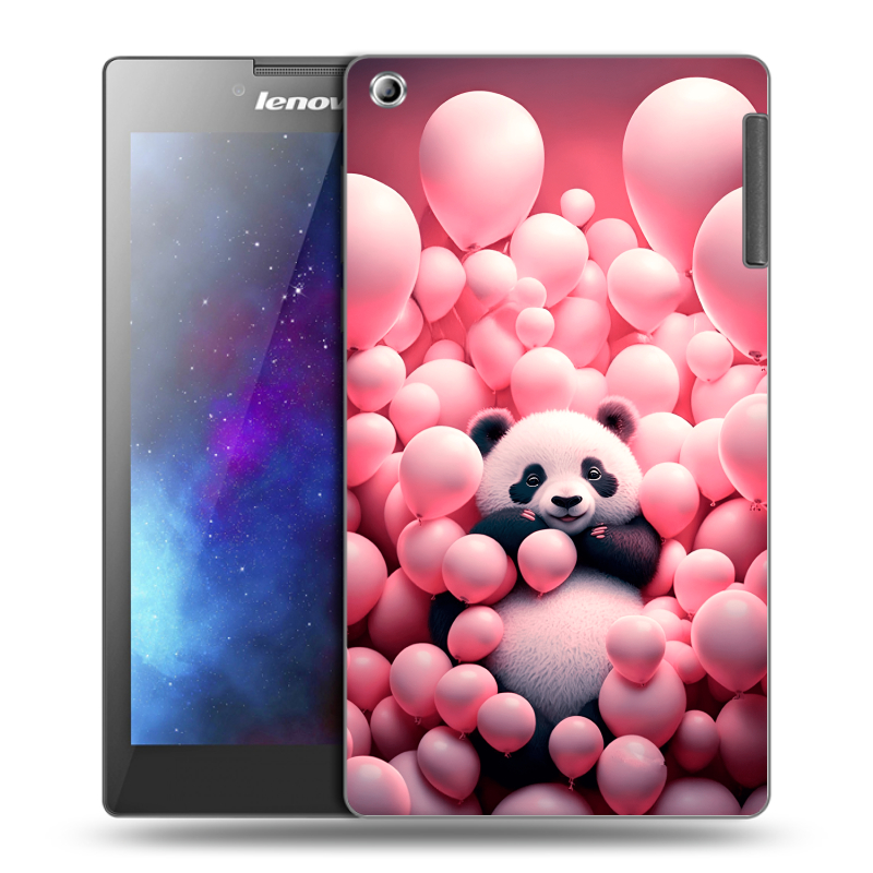 Силиконовый чехол на Lenovo Tab 2 A7-30 с принтом Панда Силиконовый чехол на Lenovo Tab 2 A7-30 с принтом Панда