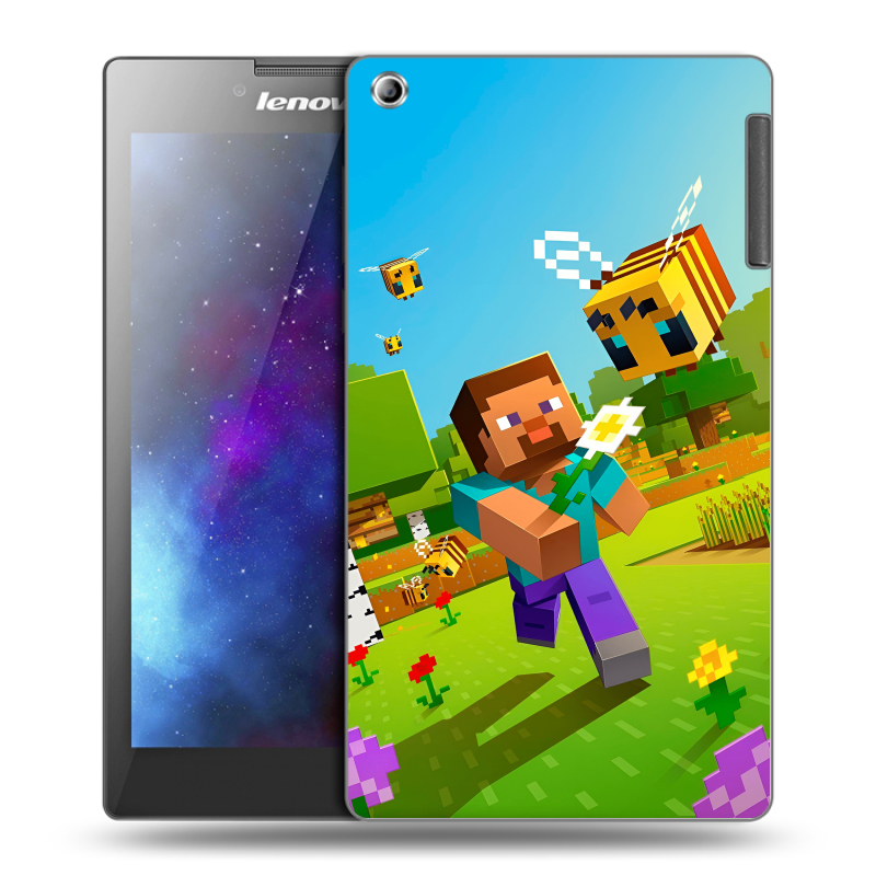 Силиконовый чехол на Lenovo Tab 2 A7-30 с принтом Майнкрафт Minecraft Силиконовый чехол на Lenovo Tab 2 A7-30 с принтом Майнкрафт Minecraft