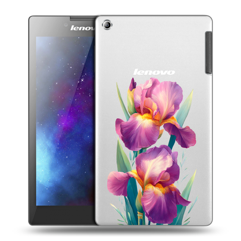 Силиконовый чехол на Lenovo Tab 2 A7-30 с принтом Цветы орхидеи Силиконовый чехол на Lenovo Tab 2 A7-30 с принтом Цветы орхидеи
