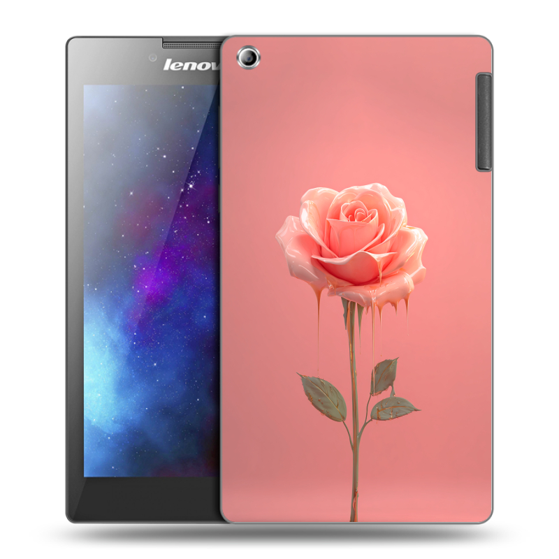 Силиконовый чехол на Lenovo Tab 2 A7-30 с принтом Розовая роза Силиконовый чехол на Lenovo Tab 2 A7-30 с принтом Розовая роза