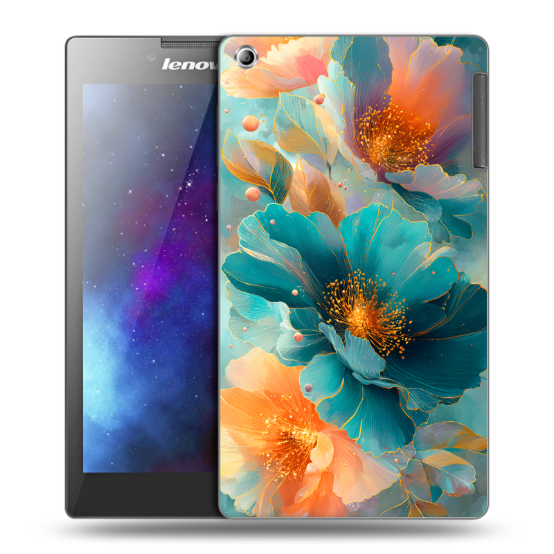 Силиконовый чехол на Lenovo Tab 2 A7-30 с принтом Цветы Силиконовый чехол на Lenovo Tab 2 A7-30 с принтом Цветы