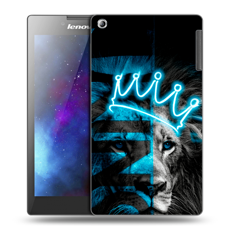 Силиконовый чехол на Lenovo Tab 2 A7-30 с принтом Король лев Силиконовый чехол на Lenovo Tab 2 A7-30 с принтом Король лев
