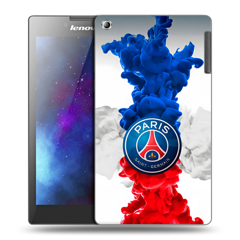 Силиконовый чехол на Lenovo Tab 2 A7-30 с принтом PSG ПСЖ Силиконовый чехол на Lenovo Tab 2 A7-30 с принтом PSG ПСЖ