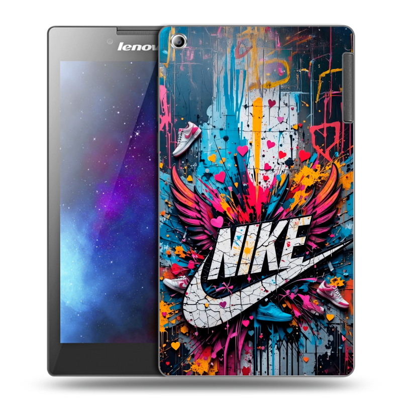 Силиконовый чехол на Lenovo Tab 2 A7-30 с принтом Nike Найк Силиконовый чехол на Lenovo Tab 2 A7-30 с принтом Nike Найк