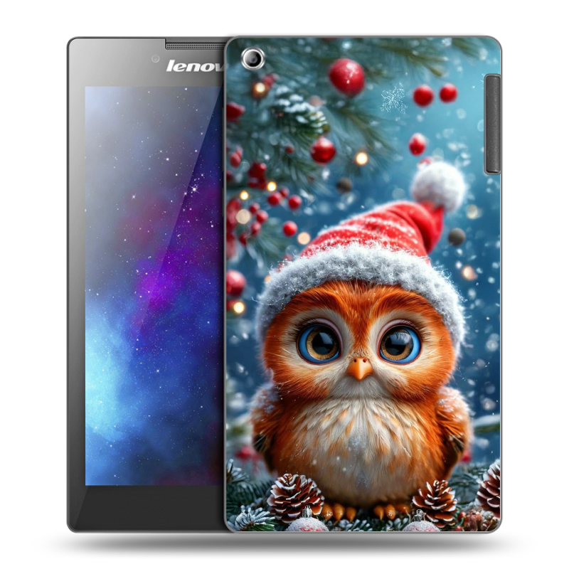 Силиконовый чехол на Lenovo Tab 2 A7-30 с принтом Новый год Силиконовый чехол на Lenovo Tab 2 A7-30 с принтом Новый год