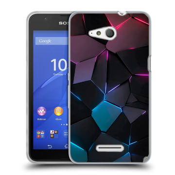 Силиконовый чехол на Sony Xperia E4g с принтом Геометрия неона Силиконовый чехол на Sony Xperia E4g с принтом Геометрия неона