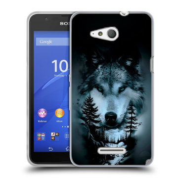Силиконовый чехол на Sony Xperia E4g с принтом Лесной волк Силиконовый чехол на Sony Xperia E4g с принтом Лесной волк