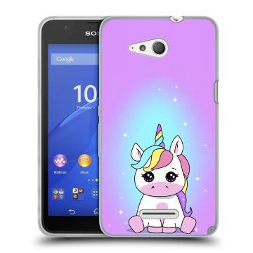 Силиконовый чехол на Sony Xperia E4g с принтом Единорог Силиконовый чехол на Sony Xperia E4g с принтом Единорог