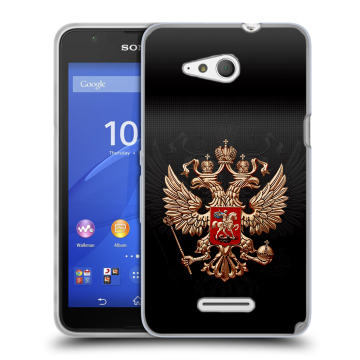 Силиконовый чехол на Sony Xperia E4g с принтом Герб России Силиконовый чехол на Sony Xperia E4g с принтом Герб России