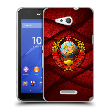 Силиконовый чехол на Sony Xperia E4g с принтом Герб СССР Силиконовый чехол на Sony Xperia E4g с принтом Герб СССР