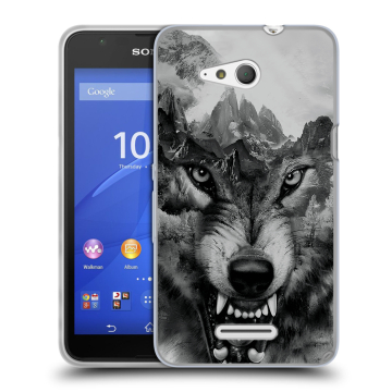 Силиконовый чехол на Sony Xperia E4g с принтом Волк Силиконовый чехол на Sony Xperia E4g с принтом Волк