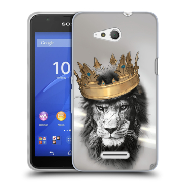 Силиконовый чехол на Sony Xperia E4g с принтом Лев с короной Силиконовый чехол на Sony Xperia E4g с принтом Лев с короной