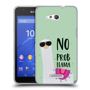 Силиконовый чехол на Sony Xperia E4g с принтом Лама Силиконовый чехол на Sony Xperia E4g с принтом Лама