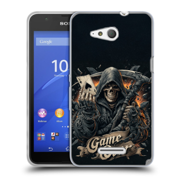 Силиконовый чехол на Sony Xperia E4g с принтом Скелет карты Силиконовый чехол на Sony Xperia E4g с принтом Скелет карты