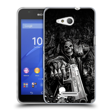 Силиконовый чехол на Sony Xperia E4g с принтом Скелет Силиконовый чехол на Sony Xperia E4g с принтом Скелет