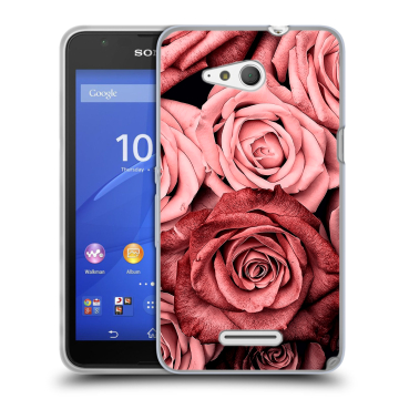 Силиконовый чехол на Sony Xperia E4g с принтом Цветы розы Силиконовый чехол на Sony Xperia E4g с принтом Цветы розы