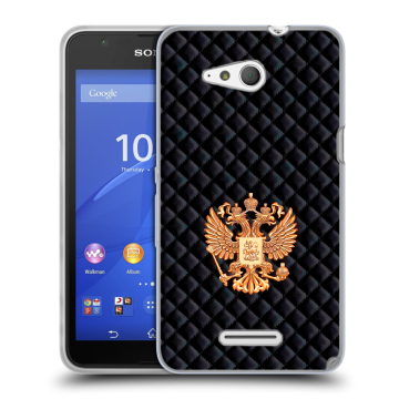 Силиконовый чехол на Sony Xperia E4g с принтом Герб России принт