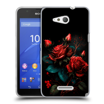 Силиконовый чехол на Sony Xperia E4g с принтом Розы красные