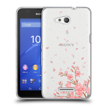 Силиконовый чехол на Sony Xperia E4g с принтом Ветка сакуры Силиконовый чехол на Sony Xperia E4g с принтом Ветка сакуры
