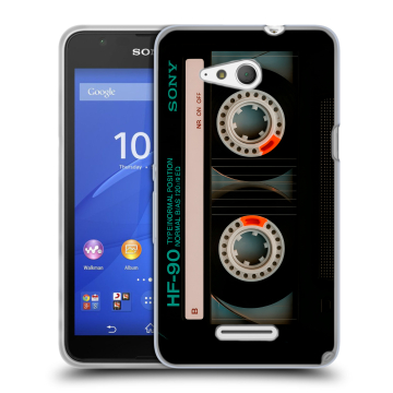 Силиконовый чехол на Sony Xperia E4g с принтом Кассета