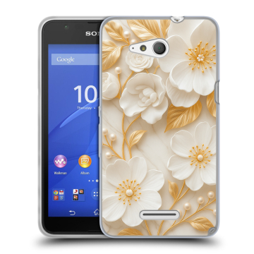 Силиконовый чехол на Sony Xperia E4g с принтом Цветы Силиконовый чехол на Sony Xperia E4g с принтом Цветы