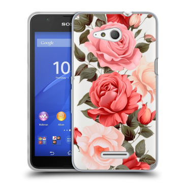 Силиконовый чехол на Sony Xperia E4g с принтом Розы Силиконовый чехол на Sony Xperia E4g с принтом Розы