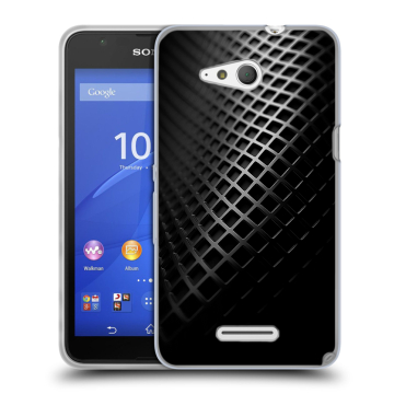 Силиконовый чехол на Sony Xperia E4g с принтом Текстура металла