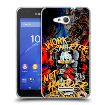 Силиконовый чехол на Sony Xperia E4g с принтом Дональд Дак Деньги