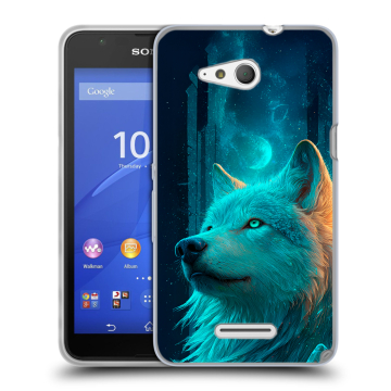 Силиконовый чехол на Sony Xperia E4g с принтом бабочки саккура Силиконовый чехол на Sony Xperia E4g с принтом бабочки саккура