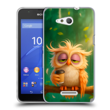 Силиконовый чехол на Sony Xperia E4g с принтом сова