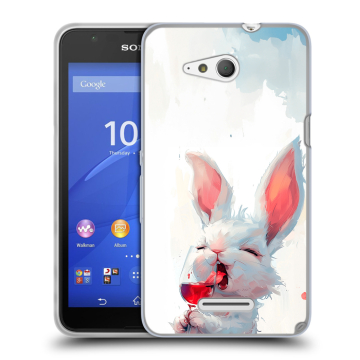 Силиконовый чехол на Sony Xperia E4g с принтом кролик зайчик Силиконовый чехол на Sony Xperia E4g с принтом кролик зайчик