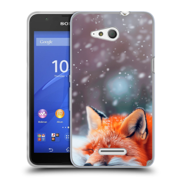 Силиконовый чехол на Sony Xperia E4g с принтом лиса Силиконовый чехол на Sony Xperia E4g с принтом лиса