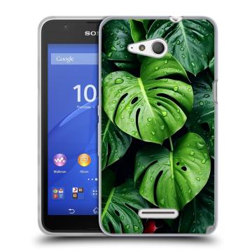 Силиконовый чехол на Sony Xperia E4g с принтом Листья Силиконовый чехол на Sony Xperia E4g с принтом Листья