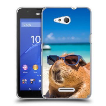Силиконовый чехол на Sony Xperia E4g с принтом Капибара
