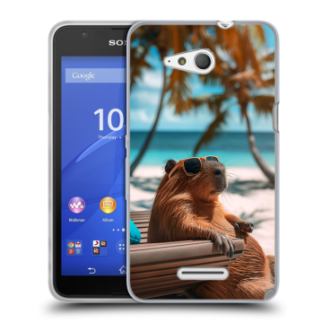 Силиконовый чехол на Sony Xperia E4g с принтом Капибара Силиконовый чехол на Sony Xperia E4g с принтом Капибара