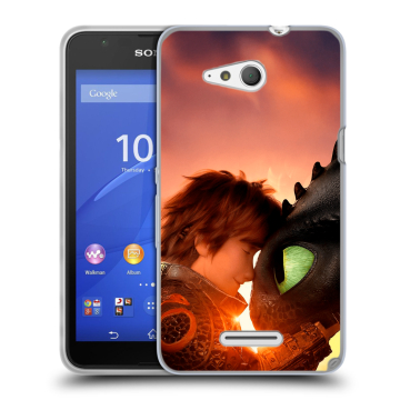 Силиконовый чехол на Sony Xperia E4g с принтом Как приручить дракона Силиконовый чехол на Sony Xperia E4g с принтом Как приручить дракона